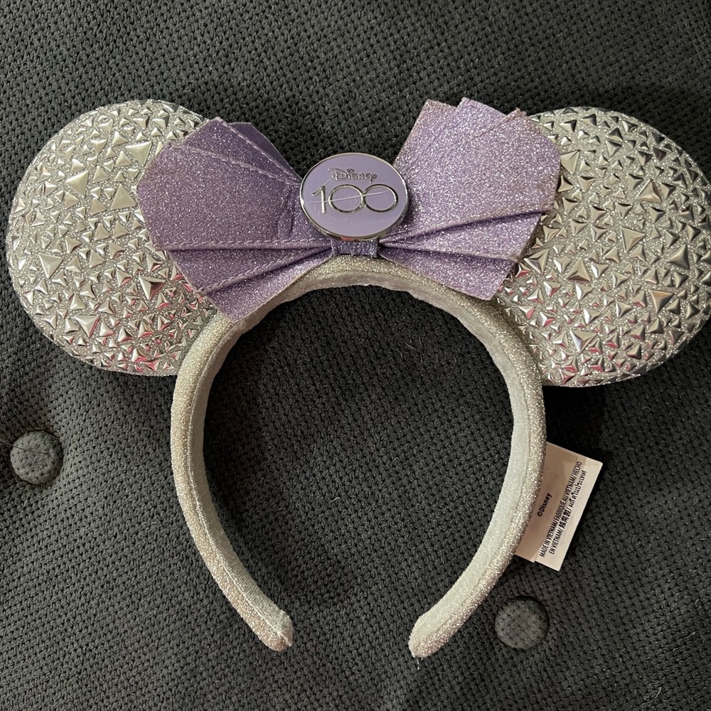 Disney100 celebration Silver and Purple Minnie Mouse Headband